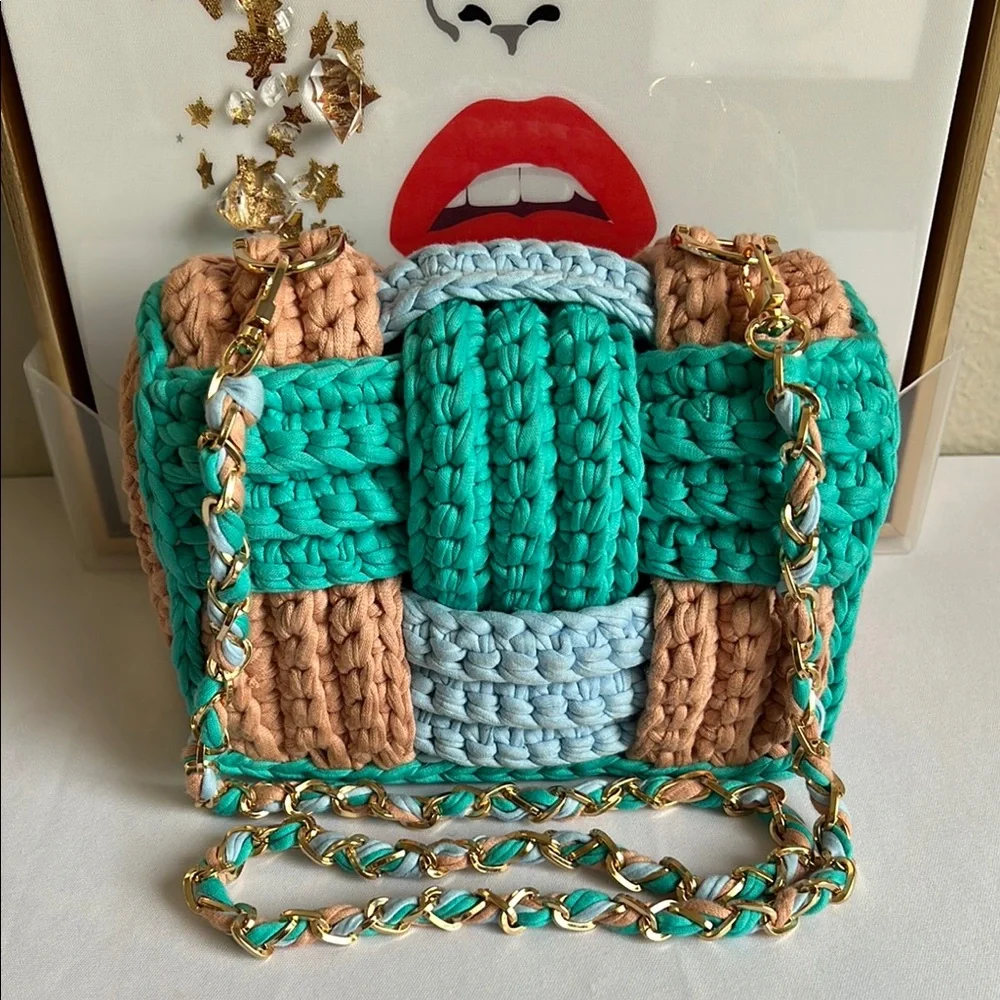 Handcrafted Multi Color Bag Mini Purse